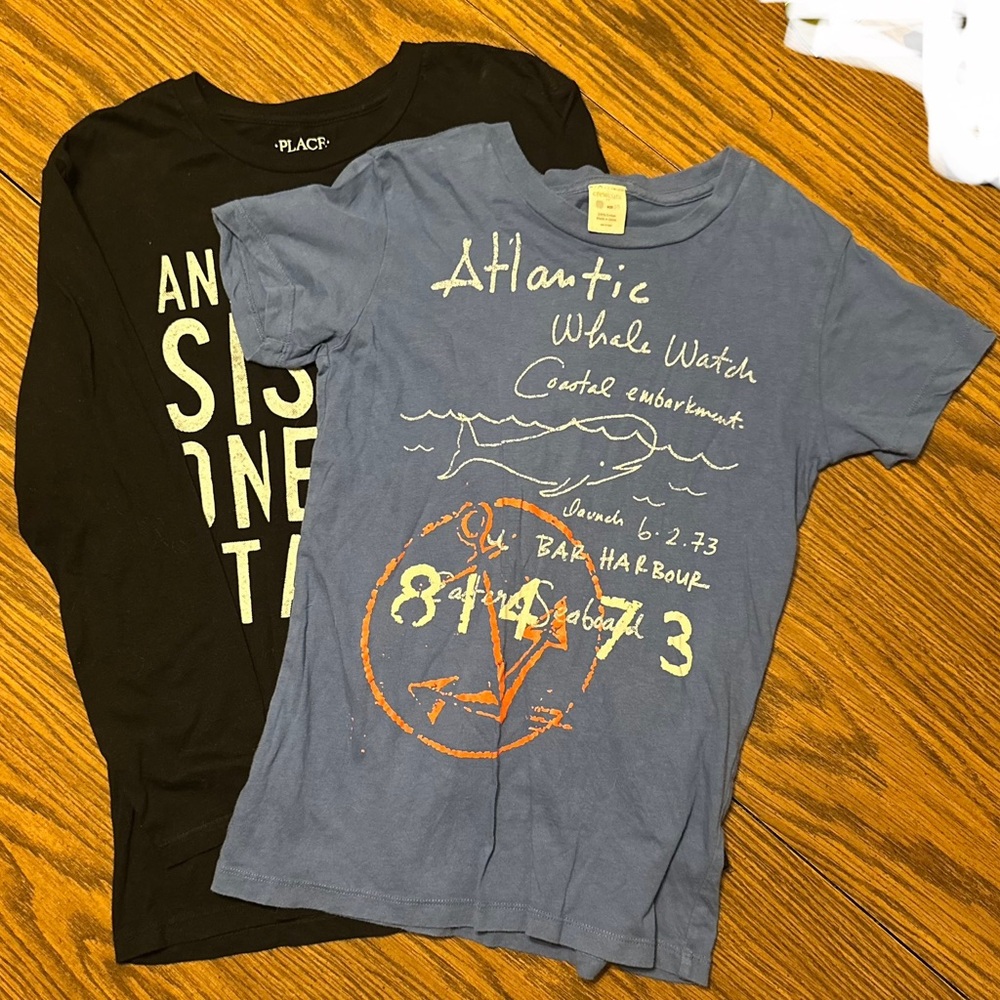 Large (10/12) T-Shirts, PLACE (LS) & Crewcuts (10) Good Used Condition